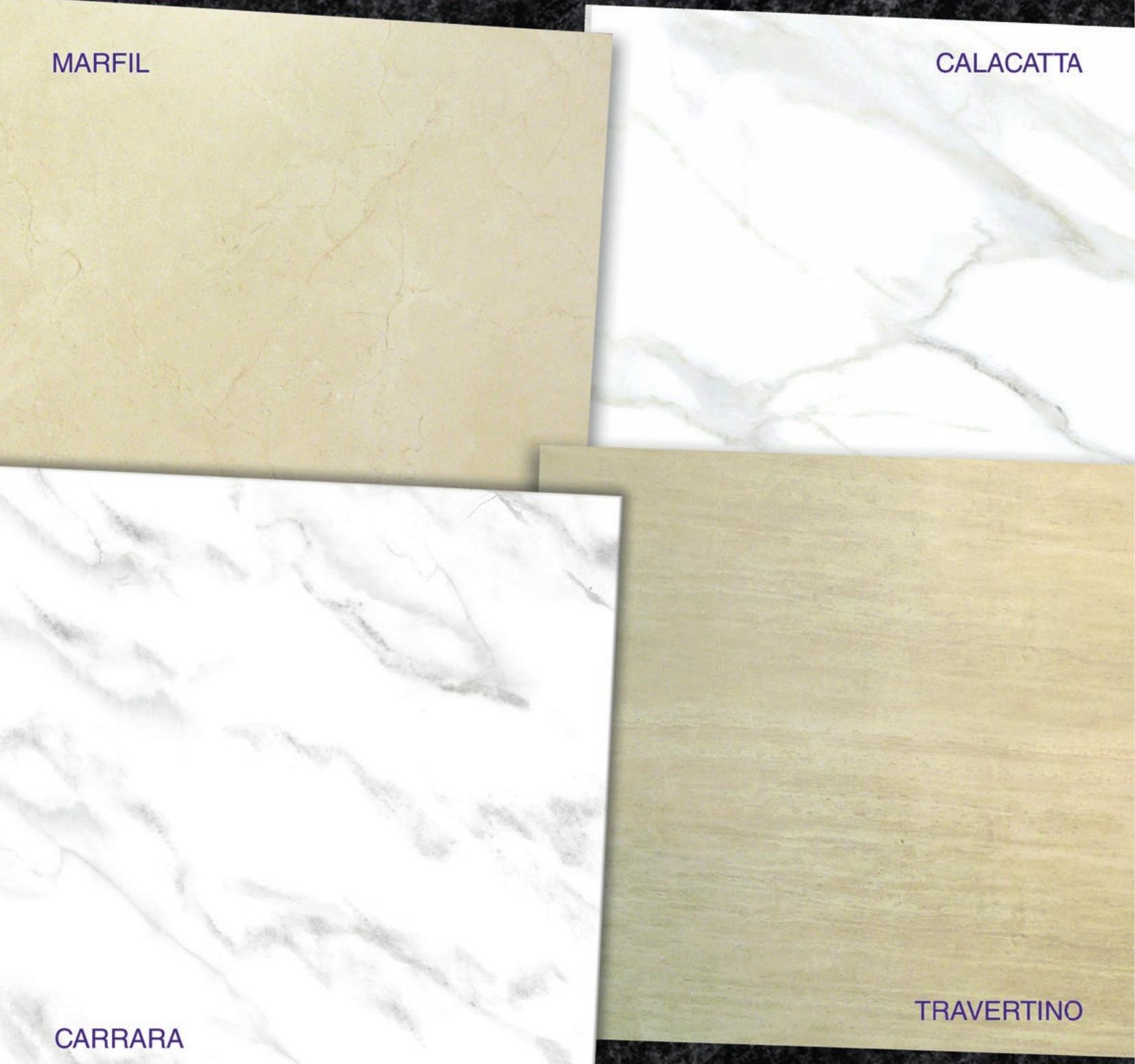 Texturas claras serie L1: Marfil, Calacatta, Carrara, Travertino
