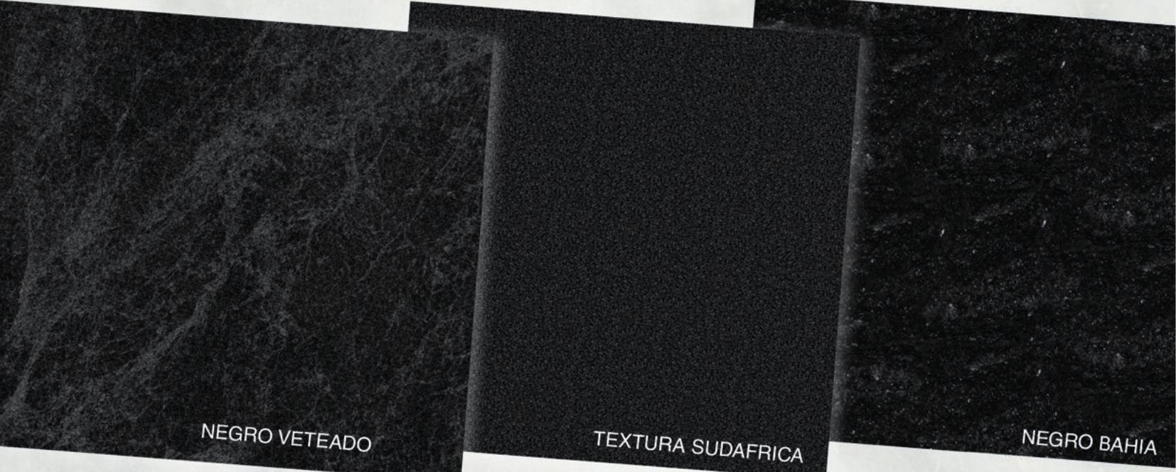 Texturas oscuras serie L1 NG: Negro Veteado, Textura Sudáfrica, Negro Bahía