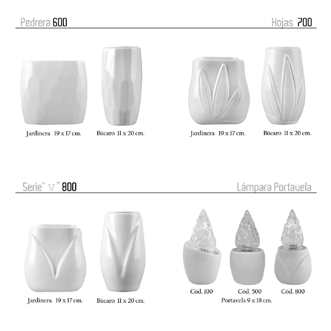 Modelos de jardineras y búcaros